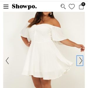 SHOWPO High Pressure Dress in White - BRAND NEW!